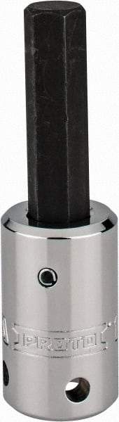 Proto - 1/2" Drive, 1/2" Hex Bit Socket - 3-5/8" OAL, 1-7/8" Bit Length, Tethered - Exact Tool & Supply