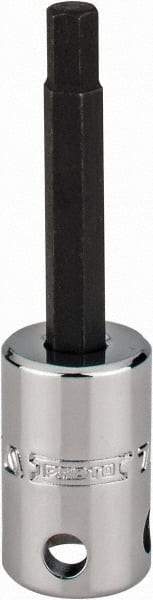 Proto - 3/8" Drive, 7/32" Hex Bit Socket - 2-23/32" OAL, 1-5/8" Bit Length, Tethered - Exact Tool & Supply