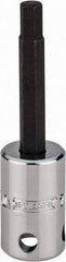 Proto - 3/8" Drive, 7/32" Hex Bit Socket - 2-23/32" OAL, 1-5/8" Bit Length, Tethered - Exact Tool & Supply