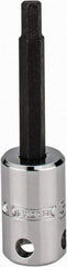 Proto - 3/8" Drive, 5mm Hex Bit Socket - 2-23/32" OAL, 1-5/8" Bit Length, Tethered - Exact Tool & Supply