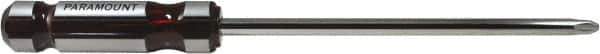 Paramount - #4, 13" OAL, Standard Phillips Screwdriver - 8" Blade Length, Round Shank, Acetate Handle - Exact Tool & Supply