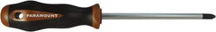 Paramount - #3, 11" OAL, Standard Phillips Screwdriver - 6" Blade Length, Round Shank, Acetate Handle - Exact Tool & Supply
