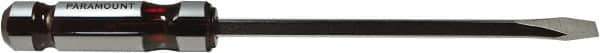 Paramount - 318mm OAL Standard Slotted Screwdriver - 203mm Blade Length, Square Shank, Acetate Handle - Exact Tool & Supply
