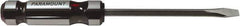 Paramount - 266mm OAL Standard Slotted Screwdriver - 152mm Blade Length, Square Shank, Acetate Handle - Exact Tool & Supply