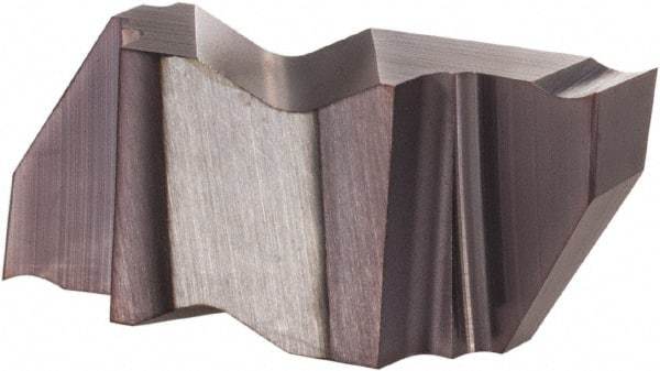 Hertel - 3125IG Grade HC225, 1/8" Cutting Width Carbide Grooving Insert - 0.18" Max Depth of Cut, Right Hand, .005 to .010" Corner Radius, TiAlN Finish - Exact Tool & Supply