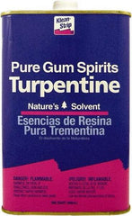 Klean-Strip - 1 Qt Turpentine - 859 gL VOC Content, Comes in Metal Can - Exact Tool & Supply