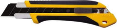 Olfa - Snap Utility Knife - 4.96" High Carbon Tool Steel Blade, Elastomer & Fiber Reinforced Polymer Handle, 1 Blade Included - Exact Tool & Supply