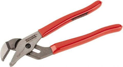 Proto - 7" OAL, 1-3/32" Max Capacity, 13/16" Jaw Length x 3/8" Jaw Width, 5 Position Gooseneck Tongue & Groove Pliers - Serrated Straight Jaws, Standard Head, Vinyl Handles - Exact Tool & Supply