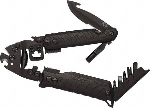 Gerber - 13 Piece, Cable/Communications Multi-Tool Set - Black, 7-1/2" OAL - Exact Tool & Supply