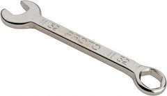 Proto - 11/32" 6 Point Combination Wrench - 3-7/16" OAL, Steel, Nickel Finish - Exact Tool & Supply