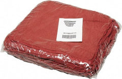 Ability One - Reclaimed Cotton Shop Towel Rag - Low Lint, Red, 13-1/2 x 15-1/2" - Exact Tool & Supply