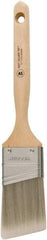 Wooster Brush - 1-1/2" Angled Synthetic Sash Brush - 2-7/16" Bristle Length, 7.13" Wood Fluted Handle - Exact Tool & Supply