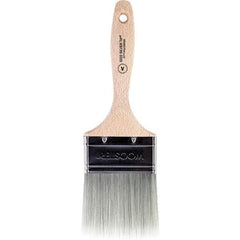 Wooster Brush - 3" Flat Synthetic Varnish Brush - 2-15/16" Bristle Length, 5.81" Wood Beavertail Handle - Exact Tool & Supply