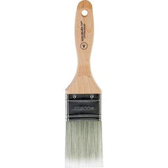 Wooster Brush - 2" Flat Synthetic Varnish Brush - 2-11/16" Bristle Length, 5.81" Wood Beavertail Handle - Exact Tool & Supply