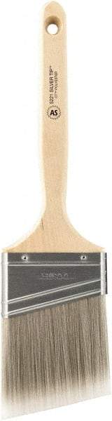 Wooster Brush - 3" Angled Synthetic Sash Brush - 2-15/16" Bristle Length, 7.13" Wood Fluted Handle - Exact Tool & Supply