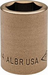 Ampco - 3/4", 1/2" Drive, Standard Hand Socket - 6 Points, 1-7/16" OAL, Aluminum Bronze - Exact Tool & Supply
