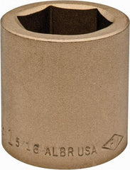 Ampco - 1-5/16", 3/4" Drive, Standard Hand Socket - 6 Points, 2" OAL, Aluminum Bronze - Exact Tool & Supply