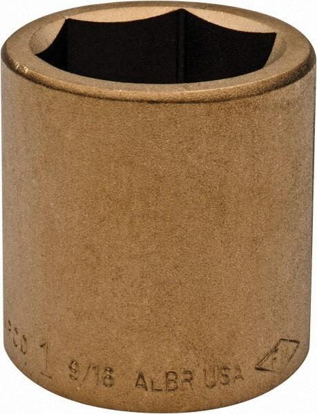 Ampco - 1-9/16", 3/4" Drive, Standard Hand Socket - 6 Points, 2-1/4" OAL, Aluminum Bronze - Exact Tool & Supply