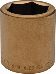 Ampco - 1-9/16", 3/4" Drive, Standard Hand Socket - 6 Points, 2-1/4" OAL, Aluminum Bronze - Exact Tool & Supply
