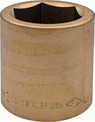 Ampco - 1-11/16", 3/4" Drive, Standard Hand Socket - 6 Points, 2-1/4" OAL, Aluminum Bronze - Exact Tool & Supply