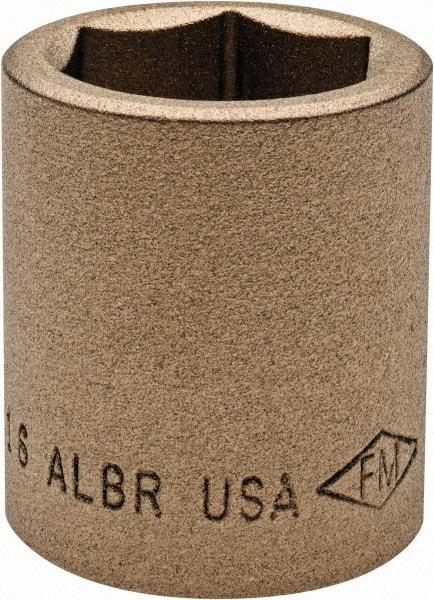 Ampco - 15/16", 1/2" Drive, Standard Hand Socket - 6 Points, 1-1/2" OAL, Aluminum Bronze - Exact Tool & Supply