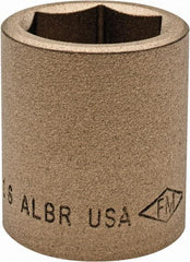Ampco - 15/16", 1/2" Drive, Standard Hand Socket - 6 Points, 1-1/2" OAL, Aluminum Bronze - Exact Tool & Supply
