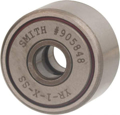 Accurate Bushing - 1-1/4" Roller Diam x 3/4" Width, Sealed Yoke Cam Follower - Stainless Steel, 0.81" OAL, 2,750 Lb Dynamic Cap - Exact Tool & Supply