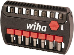Wiha - 7 Piece, Bit Set - 5/32 to 1/4", 4 to 6mm Hex, Hex Point - Exact Tool & Supply