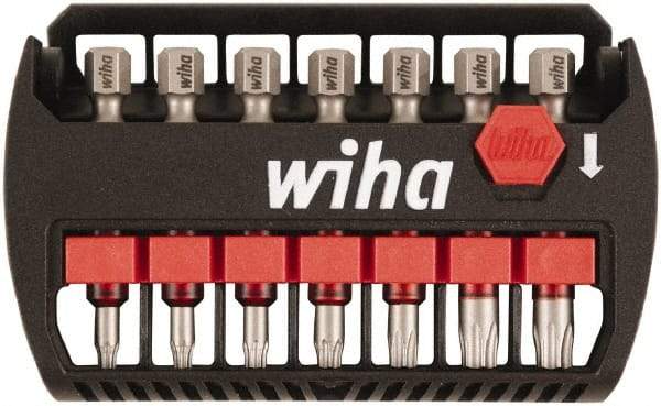 Wiha - 7 Piece, Bit Set - Torx, Phillips, Square Point - Exact Tool & Supply