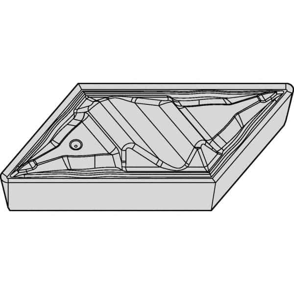 Kennametal - NPGR51 FP Grade KCU25 Carbide Turning Insert - AlTiN Finish, Parallelogram, 1/8" Thick, 1/64" Corner Radius - Exact Tool & Supply
