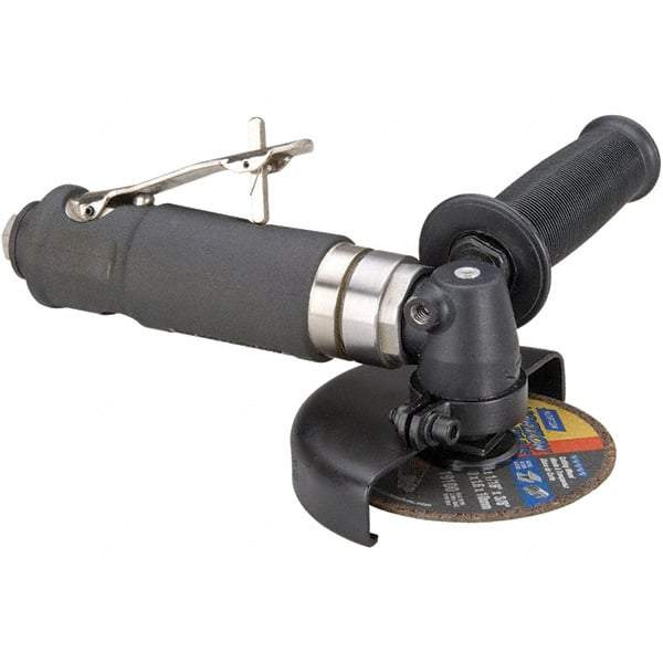 Dynabrade - 4" Wheel Diam, 13,500 RPM, Pneumatic Cutoff & Cutoff-Grinder Tool - Right Angle Handle, 1/4 NPT Inlet - Exact Tool & Supply