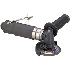 Dynabrade - 3" Wheel Diam, 18,000 RPM, Pneumatic Angle & Disc Grinder - 3/8-24 Spindle, 41 CFM, Rear Exhaust - Exact Tool & Supply