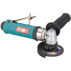 Dynabrade - 3" Wheel Diam, 18,000 RPM, Pneumatic Angle & Disc Grinder - 3/8-24 Spindle, 41 CFM, Rear Exhaust - Exact Tool & Supply