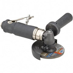 Dynabrade - 4" Wheel Diam, 12,000 RPM, Pneumatic Angle & Disc Grinder - 3/8-24 Spindle, 40 CFM, Rear Exhaust - Exact Tool & Supply