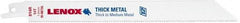 Lenox - 8" Long x 3/4" Thick, Bi-Metal Reciprocating Saw Blade - Straight Profile, 14 TPI, Toothed Edge - Exact Tool & Supply