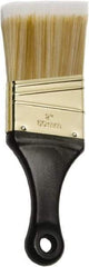 Ability One - 3" Flat Synthetic Sash Brush - 2" Bristle Length, 3" Short Handle - Exact Tool & Supply