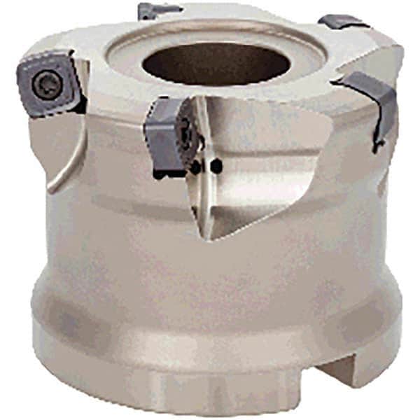 Tungaloy - 4" Cut Diam, 1-1/2" Arbor Hole, Indexable High-Feed Face Mill - Exact Tool & Supply