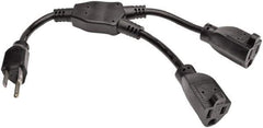 Tripp-Lite - 1', 18/3 Gauge/Conductors, Black Indoor Replacement Cord - 0 Receptacles, 10 Amps, 120 VAC, UL SJT, NEMA 5-15P - Exact Tool & Supply