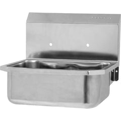 SANI-LAV - Sinks; Type: Wall Mounted Wash Sink ; Outside Length: 19 (Inch); Outside Width: 18 (Inch); Outside Height: 16-1/2 (Inch); Inside Length: 14 (Inch); Inside Width: 17 (Inch) - Exact Tool & Supply