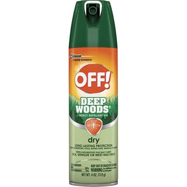 OFF! - 4 oz 25% DEET Aerosol Spray - For Mosquitoes, Ticks, Biting Flies, Gnats, Chiggers - Exact Tool & Supply