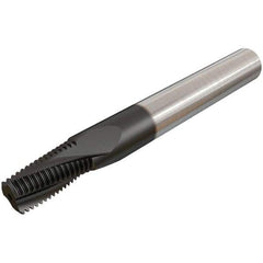 Iscar - RC1/2-14 BSPT, 0.6299" Cutting Diam, 5 Flute, Solid Carbide Helical Flute Thread Mill - Internal/External Thread, 26.3mm LOC, 105mm OAL, 16mm Shank Diam - Exact Tool & Supply
