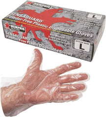 MCR Safety - Size XL, 0.4 mil, Industrial Grade, Powder Free Polyethylene Disposable Gloves - Exact Tool & Supply