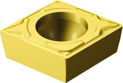 Sandvik Coromant - CCMT32.52 MF Grade 2015 Carbide Turning Insert - TiCN/AI2O3/TiN Finish, 80° Diamond, 3/8" Inscr Circle, 5/32" Thick, 1/32" Corner Radius - Exact Tool & Supply