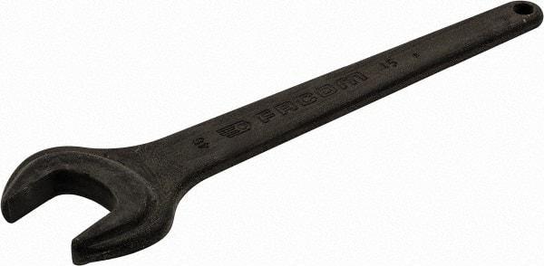 Facom - 46mm Standard Service Open End Wrench - 15-9/16" OAL, Single End, Black Finish, 15° Head Angle - Exact Tool & Supply