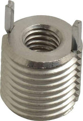Recoil - M6x1.00 Internal, M12x1.25 External, 12mm Insert Length, Heavy Duty Keylocking Thread Inserts - Stainless Steel, Passivated Finish, Grade 303 - Exact Tool & Supply