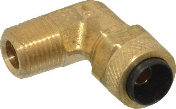 Parker - 5/16" OD, Brass Male Elbow - 150 Max Working psi, 0 to 150°F, Comp x MNPT Ends - Exact Tool & Supply