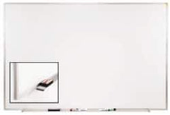 Ghent - 36-1/2" High x 48-1/2" Wide Porcelain on Steel Magnetic Marker Board - Aluminum Frame, 1.88" Deep - Exact Tool & Supply