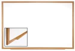 Ghent - 36-5/8" High x 48-1/2" Wide Porcelain on Steel Magnetic Marker Board with Wood Frame - Wood Frame, 1-3/4" Deep - Exact Tool & Supply