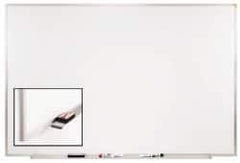 Ghent - 24" High x 36" Wide Porcelain on Steel Magnetic Marker Board - Aluminum Frame, 1.88" Deep - Exact Tool & Supply