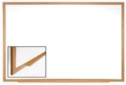 Ghent - 48-5/8" High x 72-5/8" Wide Porcelain on Steel Magnetic Marker Board with Wood Frame - Wood Frame, 1-3/4" Deep - Exact Tool & Supply